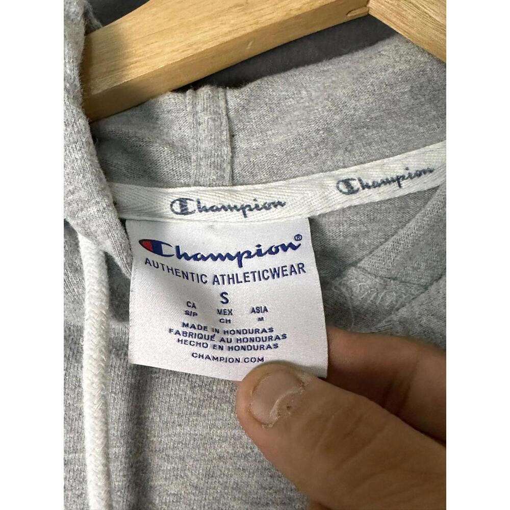 Champion Reverse Weave Style Gray Script Logo Hoo… - image 5